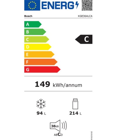 Bosch KGE36ALCA Koel-vriescombinatie