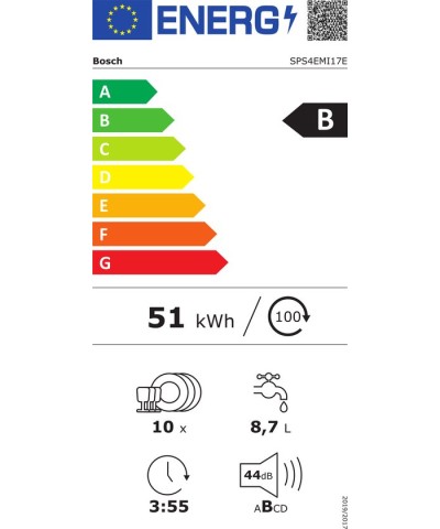 Bosch SPS4EMI17E  Serie 4 Vrijstaande vaatwasser