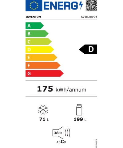 Inventum KV1808R vrijstaande koel-vriescombinatie