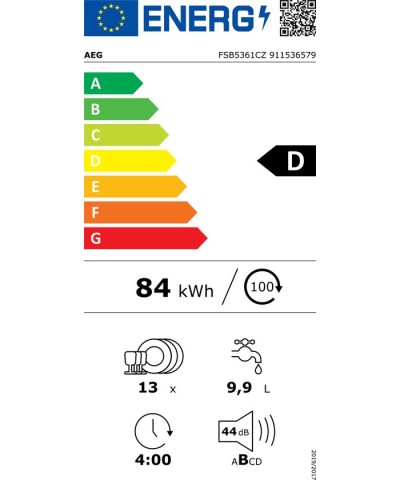 AEG FSB5361CZ Inbouw vaatwasser