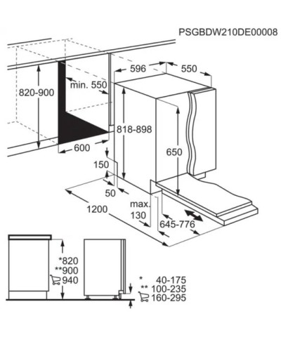 AEG FSB34707Z 3000 serie  Inbouw vaatwasser