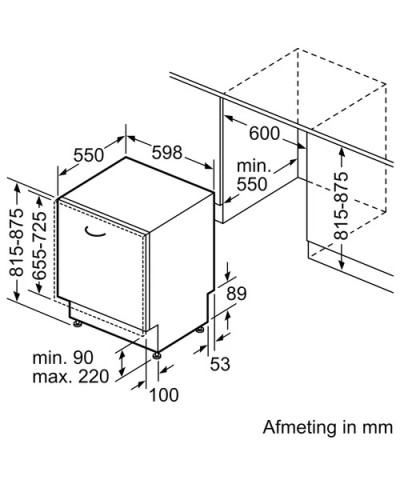 Bosch SMV4HCX07E Inbouw vaatwasser