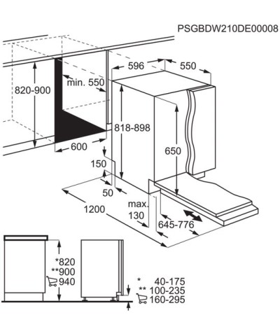 AEG FSB34707Z 3000 serie - Inbouwvaatwasser